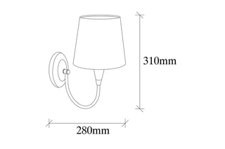 Wandlamp Prado - Wit en Goudkleurig - 40 W