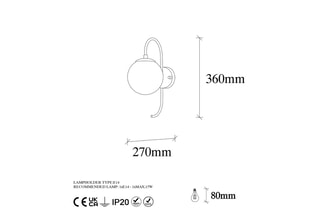 Aplique de parede Jewel - Dourado e branco - 15 W