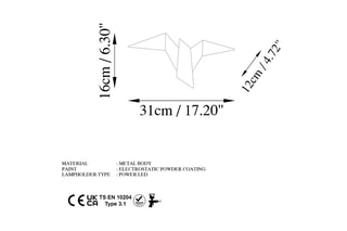 Ledwandlamp Pacali - Goudkleurig - 1 W