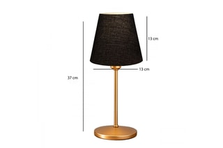 Candeeiro de mesa Ayd - Preto e dourado