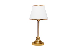 Candeeiro de mesa Ayd - Branco e dourado
