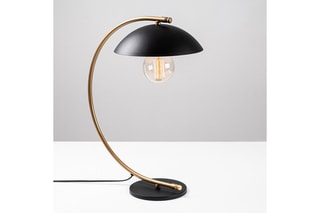 Candeeiro de pousar Sivani Preto e dourado