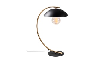 Candeeiro de pousar Sivani Preto e dourado