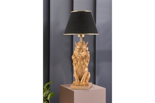 Candeeiro de mesa Preto e dourado