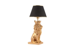 Candeeiro de mesa Preto e dourado