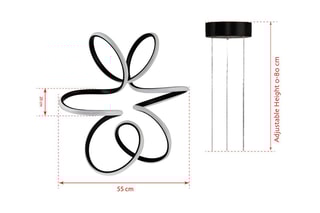 Candeeiro suspenso LED Earendel Preto