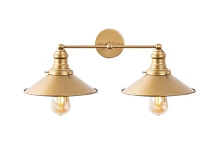Aplique de parede Conical Dourado