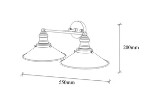 Aplique de parede Conical Dourado