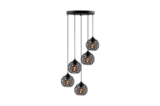 Hanglamp Fellini - Zwart - 5 x 40 W