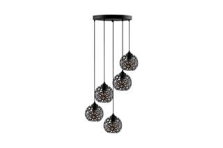 Hanglamp Fellini - Zwart - 5 x 40 W