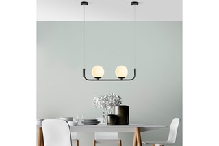 Hanglamp Faruk 13710 - Zwart en Wit - 2 x 40 W