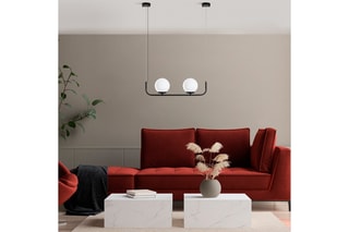 Hanglamp Faruk 13710 - Zwart en Wit - 2 x 40 W