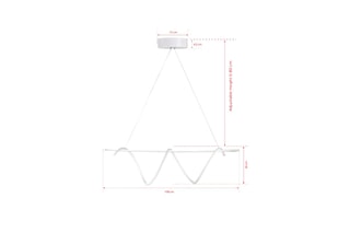 Candeeiro suspenso LED Tauri - Branco
