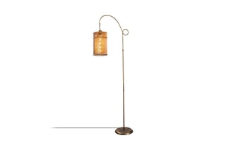 Candeeiro de pé em bambu Cylinder Floor - Dourado