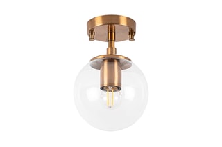 Candeeiro de teto Atmaca - Dourado e transparente
