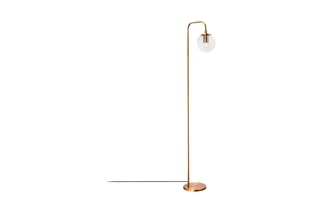 Candeeiro de pé Viran Branco e dourado
