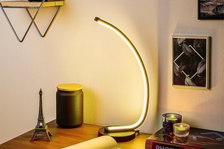 Candeeiro de mesa LED Bevel - Preto