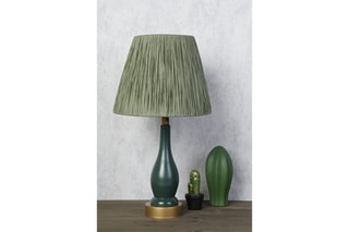 Candeeiro de mesa YL208 - Verde e dourado - 60 W