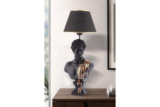 Candeeiro de mesa Preto e dourado