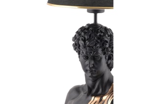 Candeeiro de mesa Preto e dourado