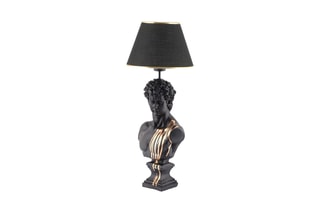Candeeiro de mesa Preto e dourado