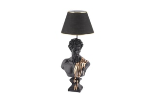 Candeeiro de mesa Preto e dourado