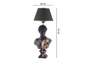 Candeeiro de mesa Preto e dourado