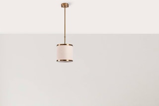 Candeeiro suspenso Way Branco e dourado