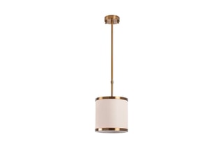 Candeeiro suspenso Way Branco e dourado