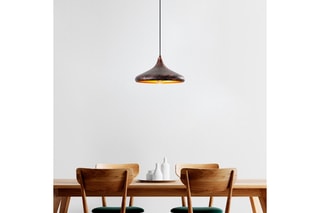 Candeeiro suspenso Barek - Preto e acobreado