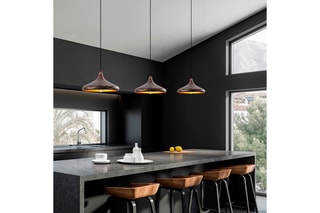 Candeeiro suspenso Barek - Preto e acobreado