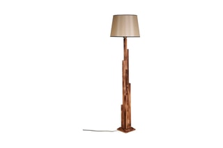 Candeeiro de pé Kule Natural e bege NL