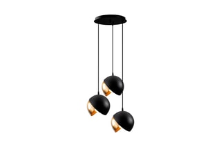 Candeeiro suspenso Berceste Preto e dourado