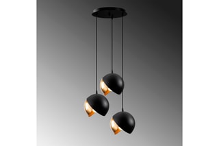 Candeeiro suspenso Berceste Preto e dourado