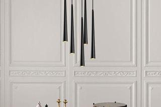Candeeiro suspenso LED Ugur Preto