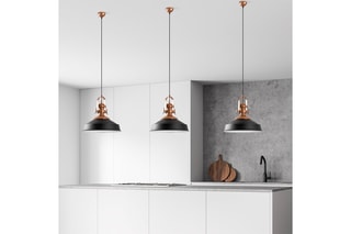 Candeeiro suspenso Craft - Preto e dourado