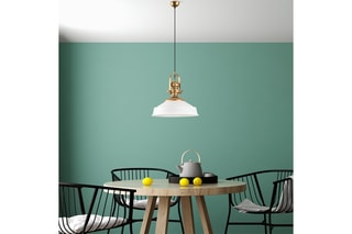 Candeeiro suspenso Craft - Branco e dourado