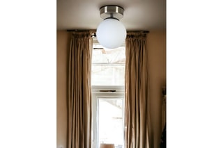 Candeeiro de teto - Prateado e branco - 60 W