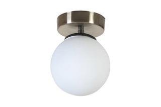 Candeeiro de teto - Prateado e branco - 60 W