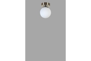Candeeiro de teto - Prateado e branco - 60 W