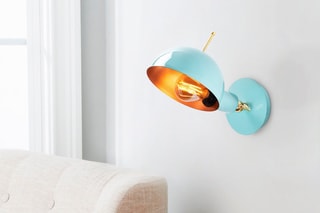 Aplique de parede - Azul e dourado - 40 W