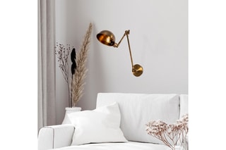 Wandlamp Sivani - Donkergoudkleurig - 100 W