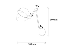 Wandlamp Sivani - Donkergoudkleurig - 100 W