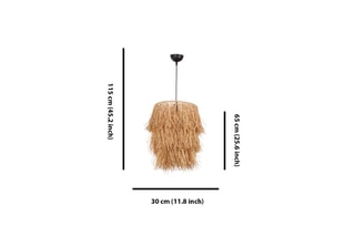 Candeeiro suspenso - Bege - 40 W