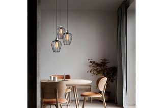 Candeeiro suspenso Tel - Preto - 3 x 100 W