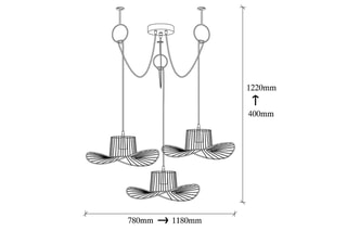 Hanglamp - Zwart - 3 x 40 W