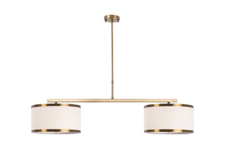 Candeeiro suspenso Way Dourado e branco NL