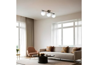 Candeeiro de teto - Cromado - 3 x 40 - 60 W