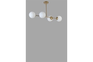 Candeeiro suspenso Yeni - Dourado - 4 x 40 W