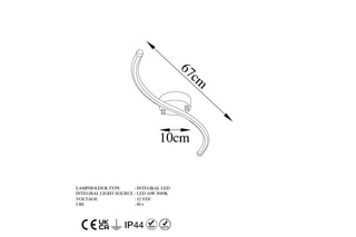 Ledplafondlamp Yilan - Zwart - 16 W